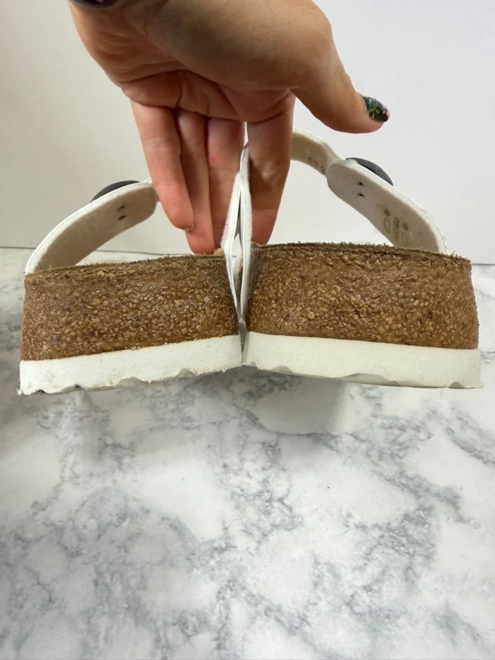 Birkenstock Betula Mia Soft White Narrow leather sandals women’s 11 men’s 9 - Picture 6 of 12